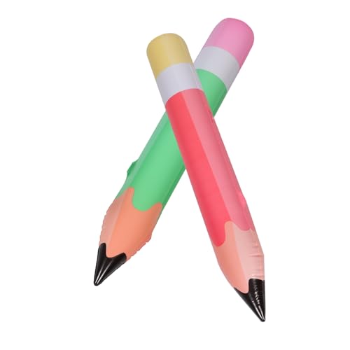TOBBOMEY 2 Stück Aufblasbarer PVC Bleistift Grün Rot Riesen Bleistift Dekoration für Schulparty Leichtes Reißfestes Perfektes für Schüler und Klassenzimmerdeko TOBBOMEY 2 Stück Aufblasbarer PVC Bleistift Grün Rot Riesen Bleistift Dekoration für Schulparty Leichtes Reißfestes Perfektes für Schüler und Klassenzimmerdeko von TOBBOMEY