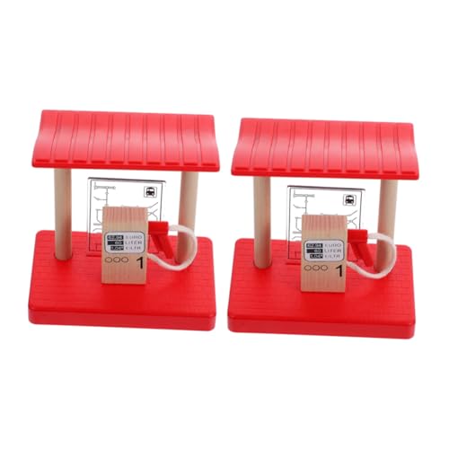 TOBBOMEY 2 Stück Holzeisenbahn Zubehör DIY Tankstellen Spielset mit Straßensperren Fördert Feinmotorik und Räumliches Denken Familienfreundliches Holz Bahn Zubehör TOBBOMEY 2 Stück Holzeisenbahn Zubehör DIY Tankstellen Spielset mit Straßensperren Fördert Feinmotorik und Räumliches Denken Familienfreundliches Holz Bahn Zubehör von TOBBOMEY