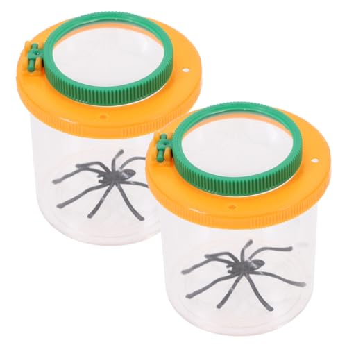 TOBBOMEY 2 Stück Insekten Beobachtungsbox Fach Fach Vergrößerung Transparente Lupendose für Outdoor Naturerkundung Lernspielzeug für Jungen und Mädchen TOBBOMEY 2 Stück Insekten Beobachtungsbox Fach Fach Vergrößerung Transparente Lupendose für Outdoor Naturerkundung Lernspielzeug für Jungen und Mädchen von TOBBOMEY