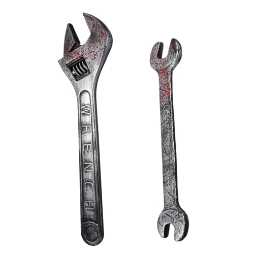 TOBBOMEY 2 Stück Teiliges Halloween Deko Kunststoff Fake Schraubenschlüssel Tricky Toy Gruselige Party Requisite für Geisterhaus und Scherzveranstaltungen TOBBOMEY 2 Stück Teiliges Halloween Deko Kunststoff Fake Schraubenschlüssel Tricky Toy Gruselige Party Requisite für Geisterhaus und Scherzveranstaltungen von TOBBOMEY