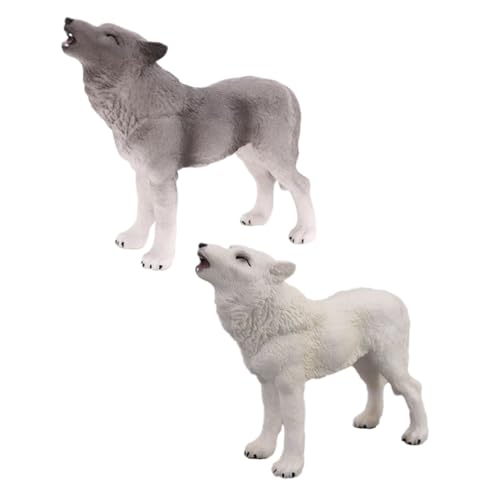 TOBBOMEY 2 Stück Teiliges Wolf Modell aus Kunststoff Realistische Tierfigur Spielzeuge Sichere und Gesunde Wildlife Dekoration als Fotorequisite und Pädagogisches Lernspielzeug TOBBOMEY 2 Stück Teiliges Wolf Modell aus Kunststoff Realistische Tierfigur Spielzeuge Sichere und Gesunde Wildlife Dekoration als Fotorequisite und Pädagogisches Lernspielzeug von TOBBOMEY