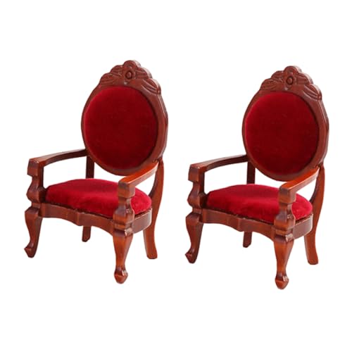 TOBBOMEY 2 Stücke Mini-Stuhlmodell Haus Miniatur Möbel Dollhouse -Stühle Puppenstubensessel Mini-Stuhldekoration Stuhl Dekor Simulationsstuhl Minature Dinge hölzern rot TOBBOMEY 2 Stücke Mini-Stuhlmodell Haus Miniatur Möbel Dollhouse -Stühle Puppenstubensessel Mini-Stuhldekoration Stuhl Dekor Simulationsstuhl Minature Dinge hölzern rot von TOBBOMEY