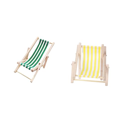 TOBBOMEY 2 Stücke Puppenhaus Recliner Decor Strandszene Mini Recliner Recliner Requisiten Für von TOBBOMEY