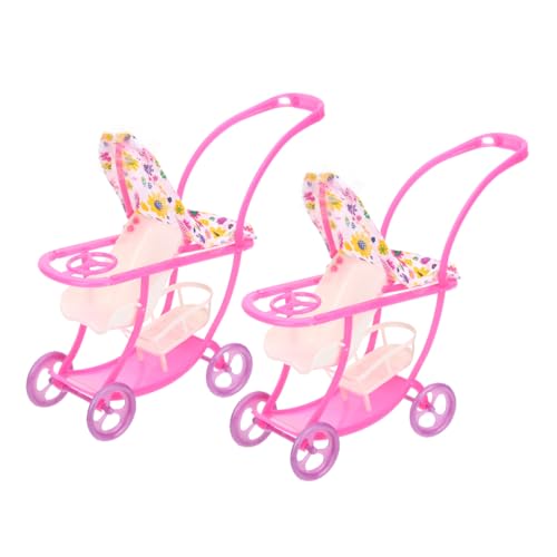 TOBBOMEY 2-teiliges Kleinkind-Baby-Puppen-Kinderwagen, Kinderwagen-Puppen-Spielzeug, Baby-Puppen-Kinderwagen-Set, Baby-Puppen-autositz, Baby-Puppen-Kinderbett-Kinderwagen-hochstuhl-Set, von TOBBOMEY