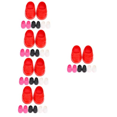 TOBBOMEY 20 Paar Flache Schuhe Mini-Spielzeug Mini-Schuhe Miniatur-puppenhaus Kleine Puppenschuhe Mädchenpuppen Mini-Ornamente Spielzeug Für Kinder Kinderkostüme Mädchen Stiefel Plastik von TOBBOMEY