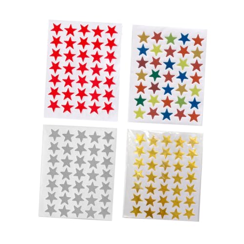 TOBBOMEY 20 Packungen Bunte Fünf Punkte Stern Aufkleber Selbstklebend Glitzernde Belohnungssticker für Schüler Lehrer Scrapbooking DIY Dekoration Gold Silber Rot Mehrfarbig TOBBOMEY 20 Packungen Bunte Fünf Punkte Stern Aufkleber Selbstklebend Glitzernde Belohnungssticker für Schüler Lehrer Scrapbooking DIY Dekoration Gold Silber Rot Mehrfarbig von TOBBOMEY