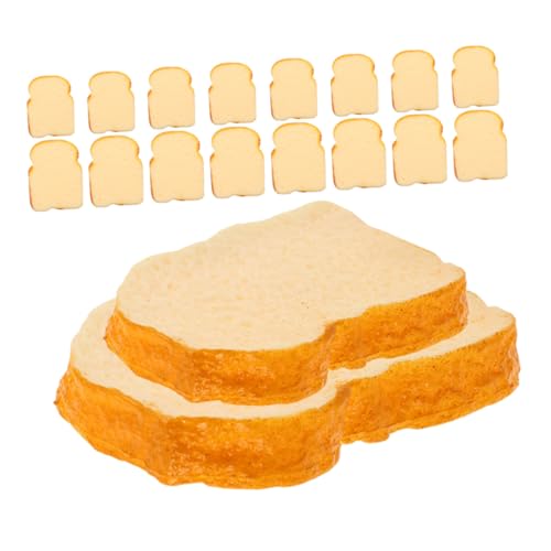 TOBBOMEY 20 Stück Teiliges Simulation Brot Realistisch Gestaltete Künstliche Toastscheiben Täuschend Echte Brotscheiben für Küchen Dekoration Fotografie Requisiten und Kreative TOBBOMEY 20 Stück Teiliges Simulation Brot Realistisch Gestaltete Künstliche Toastscheiben Täuschend Echte Brotscheiben für Küchen Dekoration Fotografie Requisiten und Kreative von TOBBOMEY