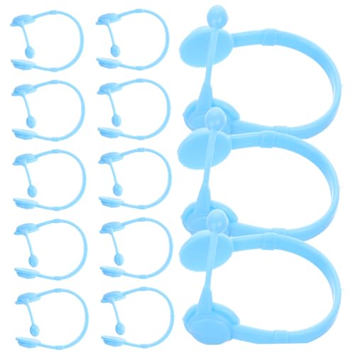 TOBBOMEY 20st Puppen-Headset Mini- -Headset-Modelle Puppenhaus-kopfhörer Mini Reisezubehör Für Puppen Puppenhaus-Miniatur-kopfhörer Modelle Kopfhörer Mini Sky-Blue Plastik von TOBBOMEY