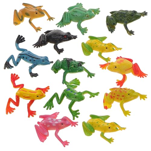 TOBBOMEY 24st Simulationsfrosch Realistisches Froschspielzeug Frösche Lernspielzeug Kinderspielzeug Frösche Verzieren Frösche Spielzeug Frösche Modell Waldtiere Spielzeug Frosch-Statue PVC von TOBBOMEY