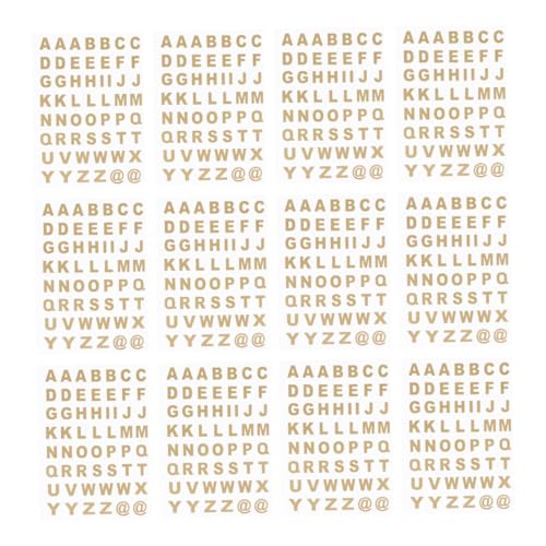 TOBBOMEY 25 Blatt Selbstklebende Transparente Buchstabenaufkleber mit Heißpräge Goldfarbene ABC Sticker Umweltfreundlich Einfach Abziehbar für Scrapbooking Notizbücher und Bastelprojekte TOBBOMEY 25 Blatt Selbstklebende Transparente Buchstabenaufkleber mit Heißpräge Goldfarbene ABC Sticker Umweltfreundlich Einfach Abziehbar für Scrapbooking Notizbücher und Bastelprojekte von TOBBOMEY