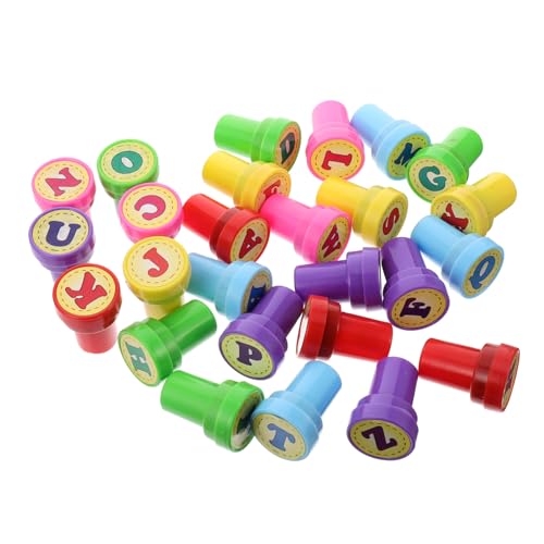 TOBBOMEY 26 Stück Teiliges Stempelset aus Umweltfreundlichem Kunststoff Selbstfärbende Runde Buchstabenstempel für Kreative Lernspielzeuge als Klassenraum belohnungen und Zufällige Farbe TOBBOMEY 26 Stück Teiliges Stempelset aus Umweltfreundlichem Kunststoff Selbstfärbende Runde Buchstabenstempel für Kreative Lernspielzeuge als Klassenraum belohnungen und Zufällige Farbe von TOBBOMEY