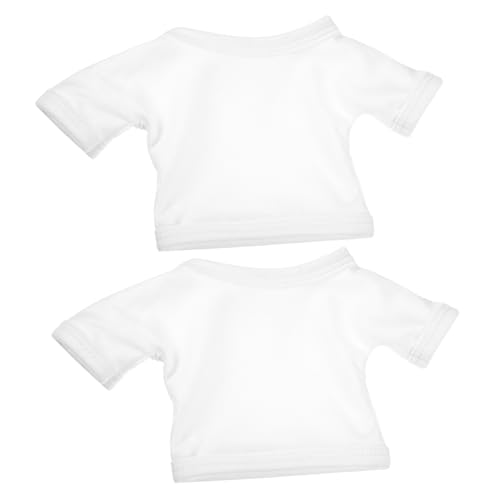 TOBBOMEY 2Pcs Bär T-Shirt Puppe Baby Puppe Bär Outfit Jungen und Mädchen Mädchen Bär Kleid für Kindertag von TOBBOMEY