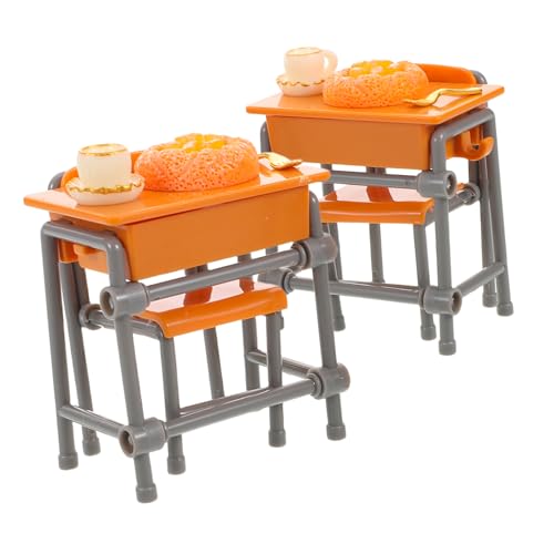 TOBBOMEY 2sätze Miniatur Schreibtisch Und Stuhl Set Für Teiliges Set Mit Zubehör Dekoration Und Spielzeug Für Vielseitige Miniaturmöbel Für TOBBOMEY 2sätze Miniatur Schreibtisch Und Stuhl Set Für Teiliges Set Mit Zubehör Dekoration Und Spielzeug Für Vielseitige Miniaturmöbel Für von TOBBOMEY