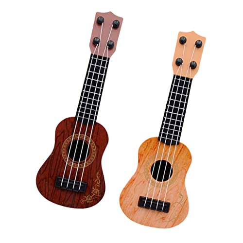 TOBBOMEY 2St Mini-Ukulele Kinder Gitarre Ukulele für Kinder Anfänger kinderinstrumente musikinstrumente für Kinder Mini-Gitarre Früherziehung Ukulele Gitarrenspielzeug für Kinder Plastik von TOBBOMEY