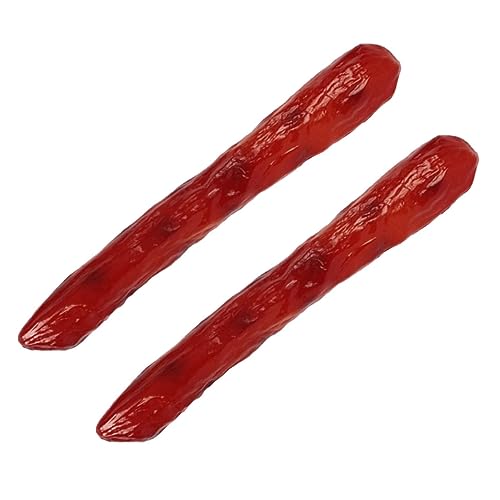 TOBBOMEY 2St küchendekoration schuldeko wohnraumdeko hausdeko Dekorative Lebensmittel Wurst Füller gefälschter Hot Dog Faux-Fleisch-Modell Essen Food-Modell Restaurant-Requisite PVC von TOBBOMEY