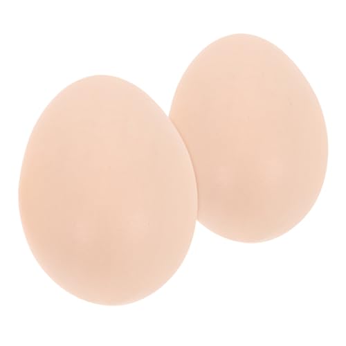 TOBBOMEY 2St nachgeahmte Eier Hühnerstall-Schild Eier Legen aussehende Eier Eierhalter simuliertes Ei Easter Presents 0stergeschenke simulierter Eierschmuck Hühnerstall Eier PVC Weiß von TOBBOMEY