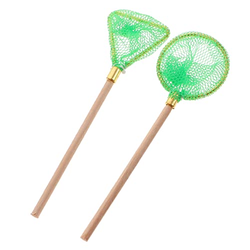 TOBBOMEY 2pcs Miniaturfischernetz Spielzeugfischerei Net Kinder Spielzeug Winziges Angelzubehör von TOBBOMEY