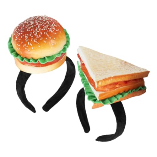 TOBBOMEY Mini- -hut Stirnband Sandwich-haarreif Einzigartiges Spielzeug für Jungen und Mädchen Erwachsene Geburtstagsparty-kleidungszubehör von TOBBOMEY