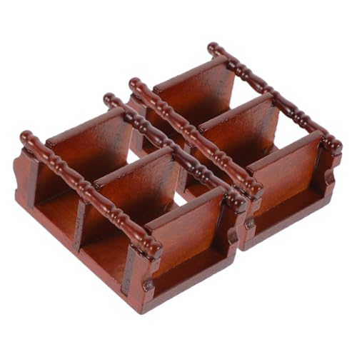 TOBBOMEY 2st Kreative Möbeldekorationen Puppenhaus Küche Szenen Simulation Mini-nachttisch Mini-küchendekoration Mini-holzmöbel-Ornament Miniatur-nachttisch Hölzern Light Brown von TOBBOMEY