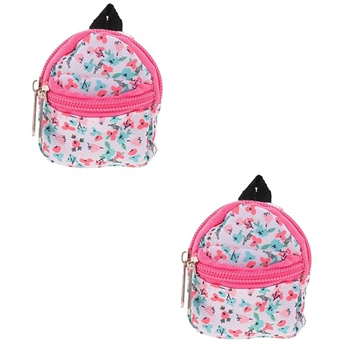 TOBBOMEY 2st Puppenrucksack Rucksack Für Kleine Mädchen Miniatur-hausbausatz Niedlich Süßer Cartoon-Rucksack Puppenschrank Schließfach Spielzeug Miniaturen Stoffwindeln Für Plüsch Polyester von TOBBOMEY