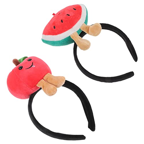 TOBBOMEY 2st Stirnband Wassermelone Neuartige Stirnbänder Plüsch-kopfhörer Einzigartige Stirnbänder Party Stirnbänder Für Damen Stirnbänder Für Mädchen Cartoon-stirnbänder Haarband Plastik von TOBBOMEY