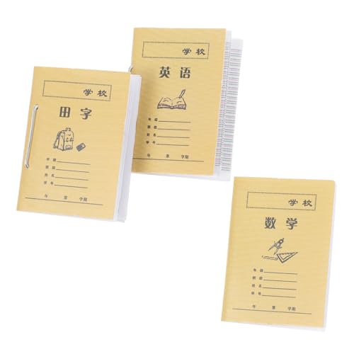 TOBBOMEY 3 Stück Miniatur Übungsheft Set für Puppenhaus Teiliges Zubehör für Kreative Spielwelten Detailreiche Gestaltung Geeignet für Puppenhaus Dekoration und Rollenspiele TOBBOMEY 3 Stück Miniatur Übungsheft Set für Puppenhaus Teiliges Zubehör für Kreative Spielwelten Detailreiche Gestaltung Geeignet für Puppenhaus Dekoration und Rollenspiele von TOBBOMEY