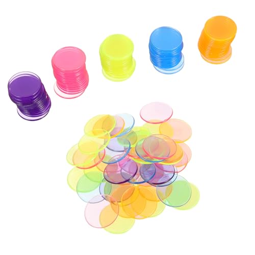 TOBBOMEY 300 Stück Teiliges Transparente Bunte Plastik Bingo Chips Langlebige Spielchips für Bingo Partyzubehör und Poker Chip Vielseitig für Lernspiele und Familienunterhaltung TOBBOMEY 300 Stück Teiliges Transparente Bunte Plastik Bingo Chips Langlebige Spielchips für Bingo Partyzubehör und Poker Chip Vielseitig für Lernspiele und Familienunterhaltung von TOBBOMEY