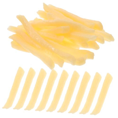 TOBBOMEY 30 Stücke Französisch Frites Spielzeug PVC Simulation Frites Realistische Frites Modell Ideal Für Shop Zeigen von TOBBOMEY