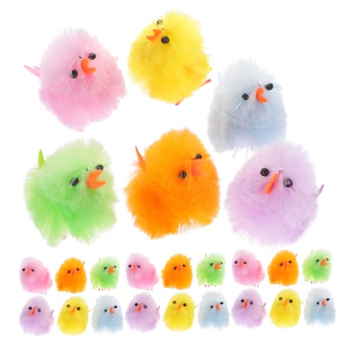 TOBBOMEY 32St Osterküken Easter Toys geldgeschenke Ostern Ostern Geschenkideen Flauschige Ostern Dekoration gefülltes Hähnchen Hühnerplüsch Küken Dekore Hochwertiger Colorful von TOBBOMEY