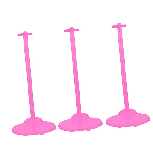 TOBBOMEY 3St Puppenaufhänger doll Accessories Puppet Holder Puppenaufsteller Zubehör für Spielsets Puppenfigurenständer kleiderständer Puppenregal Stützständer für Puppen Rosy von TOBBOMEY