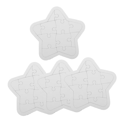 TOBBOMEY 4 Blätter Spielzeug Ausmalen Und Einfügen Weißes Übertragungspuzzle Puzzle Leere Puzzles Spielzeug Leerzeichen Individuelle Rätsel Benutzerdefiniertes Puzzle Puzzle- Papier von TOBBOMEY