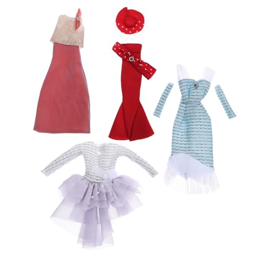 TOBBOMEY 4 Sätze Teiliges Puppenkleid Abendkleider Puppenbekleidung zum Verkleiden Kunststoff Sicher für für Mädchen Spiel und Fantasie TOBBOMEY 4 Sätze Teiliges Puppenkleid Abendkleider Puppenbekleidung zum Verkleiden Kunststoff Sicher für für Mädchen Spiel und Fantasie von TOBBOMEY