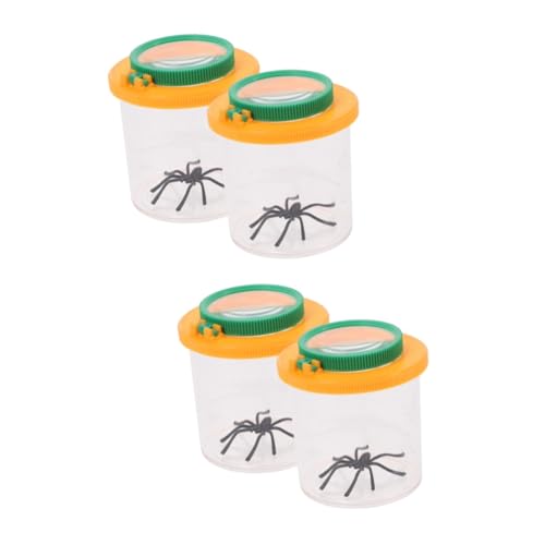 TOBBOMEY 4 Stück Beobachtungsbox für Insekten Lupenbehälter Insektenflasche Lupe Kinder Fangkäfig Sammelgefäß outdoorspielzeug Outdoor Spielzeug Viewer-Container Zuschauer Fänger Krug Acryl von TOBBOMEY