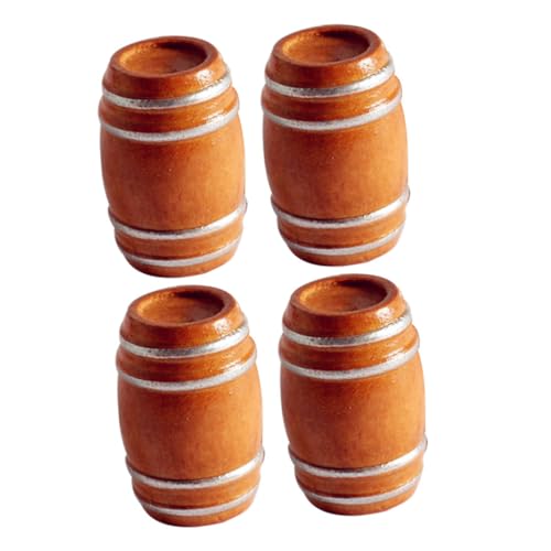 TOBBOMEY 4 Stück Miniatur Holz Bierfässer Realistische Mini Haus Deko und Vielseitige Mikro Landschaft Figuren für Puppenhaus Zubehör und Fotorequisiten Stilvolle Kleine Barrell Modelle TOBBOMEY 4 Stück Miniatur Holz Bierfässer Realistische Mini Haus Deko und Vielseitige Mikro Landschaft Figuren für Puppenhaus Zubehör und Fotorequisiten Stilvolle Kleine Barrell Modelle von TOBBOMEY