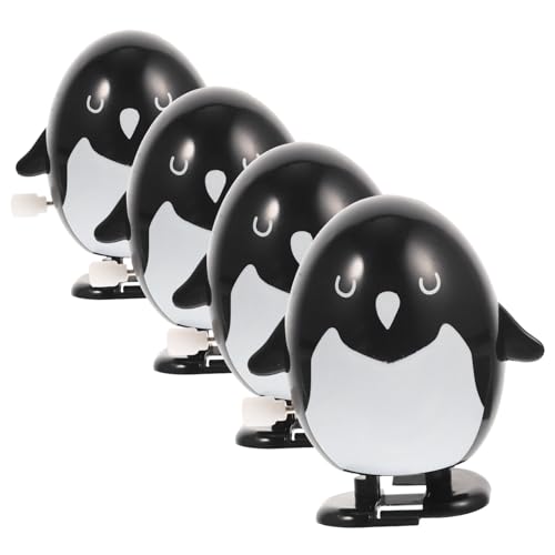 TOBBOMEY 4 Stück Pinguin-Spielzeug Goodie-Bag-Spielzeug interessante Uhrwerkspielzeuge adventsgeschenke Kinder funnytoys Laufendes Spielzeug aufziehen weihnachtsuhrwerk Spielzeug Plastik von TOBBOMEY