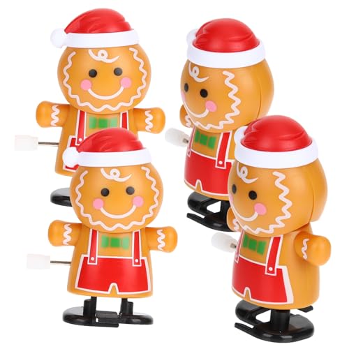 TOBBOMEY 4 Stück Teiliges Aufziehspielzeug Weihnachten Kreative Gingerbread Man Figuren Tragbares Kinderspielzeug mit Niedlichem Weihnachtsdesign als und Dekoration TOBBOMEY 4 Stück Teiliges Aufziehspielzeug Weihnachten Kreative Gingerbread Man Figuren Tragbares Kinderspielzeug mit Niedlichem Weihnachtsdesign als und Dekoration von TOBBOMEY