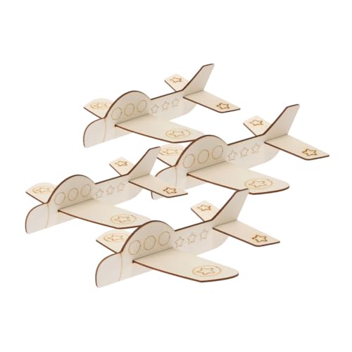TOBBOMEY 4 Stück Teiliges DIY Holzflugzeug zum Bemalen Blanke Holzflugzeuge für Kreatives Graffiti Feinmotorik und Kognitiven Fähigkeiten TOBBOMEY 4 Stück Teiliges DIY Holzflugzeug zum Bemalen Blanke Holzflugzeuge für Kreatives Graffiti Feinmotorik und Kognitiven Fähigkeiten von TOBBOMEY
