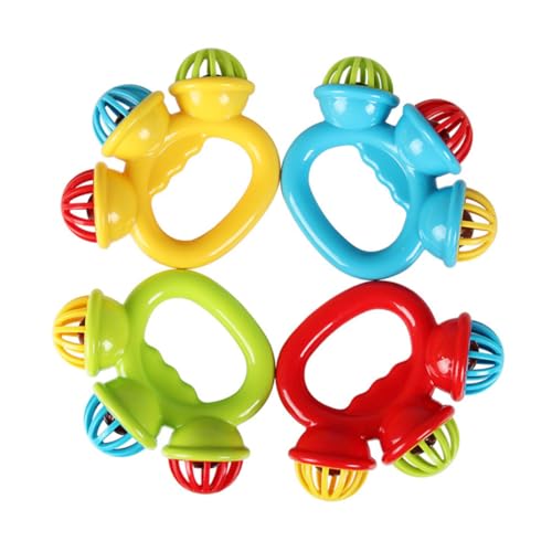 TOBBOMEY 4 Stück Teiliges Handrassel Bunte Handglocken Pädagogisches Musikinstrument für Junge Mädchen Jahre Tragbares Greifspielzeug Rhythmus und Farberkennung Zufällige TOBBOMEY 4 Stück Teiliges Handrassel Bunte Handglocken Pädagogisches Musikinstrument für Junge Mädchen Jahre Tragbares Greifspielzeug Rhythmus und Farberkennung Zufällige von TOBBOMEY