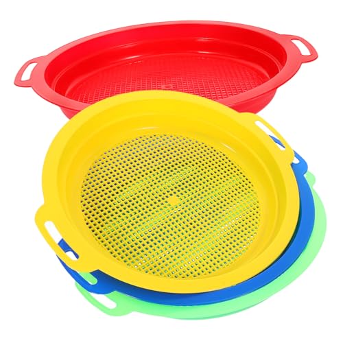 TOBBOMEY 4 Stück Teiliges Sand Sieb aus Kunststoff mit Feinem Maschendesign Leicht und Handlich für Strandspielzeug für Jungen und Mädchen von Sand und Kleinen Zufällige TOBBOMEY 4 Stück Teiliges Sand Sieb aus Kunststoff mit Feinem Maschendesign Leicht und Handlich für Strandspielzeug für Jungen und Mädchen von Sand und Kleinen Zufällige von TOBBOMEY