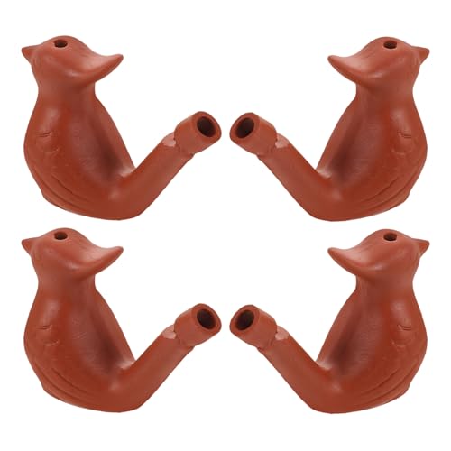 TOBBOMEY 4 Stück Vogelrufpfeifen, Spielzeug, Vogelmusik, Pfeifenspielzeug, Tiergeräuschhersteller, Tonpfeife, Spielzeug, Vogelpfeifen Für Outdoor-spaß, Partygeschenke von TOBBOMEY