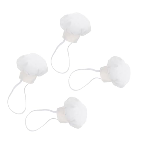 TOBBOMEY 4 Stück Weiße Miniatur Kochmützen für Puppen Leichte Baumwoll Doll Hüte für Rollenspiele Bastelprojekte Puppenhaus Dekoration und Partyaccessoires TOBBOMEY 4 Stück Weiße Miniatur Kochmützen für Puppen Leichte Baumwoll Doll Hüte für Rollenspiele Bastelprojekte Puppenhaus Dekoration und Partyaccessoires von TOBBOMEY