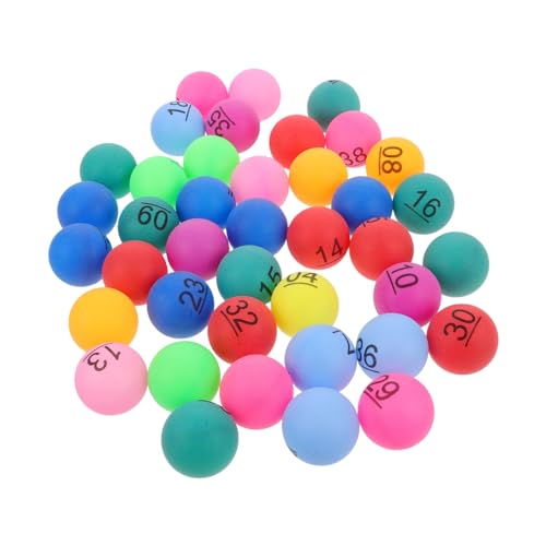 TOBBOMEY 40 Stück Teiliges Bunte Kunststoff Bingo spielbälle mit Zahlen Vorbedruckt für Tombola und Partyspielpreise Mehrfarbige Lotteriekugeln für Geburtstagspartys und Bar Events TOBBOMEY 40 Stück Teiliges Bunte Kunststoff Bingo spielbälle mit Zahlen Vorbedruckt für Tombola und Partyspielpreise Mehrfarbige Lotteriekugeln für Geburtstagspartys und Bar Events von TOBBOMEY