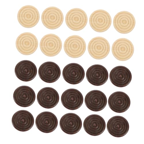 TOBBOMEY 48 Stück Teiliges Rundes Holz damenspiel Zubehör Leichte Tragbare Spielsteine für Dame und Backgammon Geeignet für Zuhause Büro Reisen und Geschenkidee TOBBOMEY 48 Stück Teiliges Rundes Holz damenspiel Zubehör Leichte Tragbare Spielsteine für Dame und Backgammon Geeignet für Zuhause Büro Reisen und Geschenkidee von TOBBOMEY
