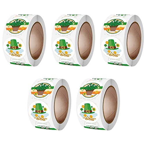 TOBBOMEY 5 Rolls St. Patrick's Day Geschenkdichtung Decals Festival Dekorative Dichtungsaufkleber von TOBBOMEY