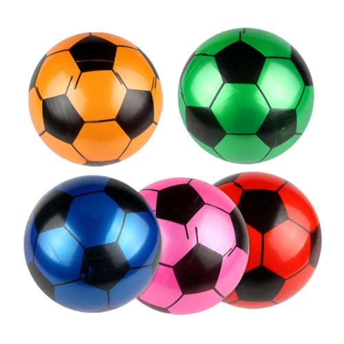 TOBBOMEY 5 Stück Teiliges Aufblasbares Fußballspielzeug für Robuster PVC Ball mit Hohem Sprung für Indoor und Outdoor Spiele Farblich Sortiert Interaktives Sportspielzeug Zufällige Farbe TOBBOMEY 5 Stück Teiliges Aufblasbares Fußballspielzeug für Robuster PVC Ball mit Hohem Sprung für Indoor und Outdoor Spiele Farblich Sortiert Interaktives Sportspielzeug Zufällige Farbe von TOBBOMEY