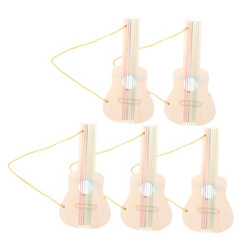 TOBBOMEY 5 Stück Teiliges DIY Holzgitarre Unfertige Blanko Gitarre Unbemalt Kreatives Musikinstrument Bastelset für Jungen und Mädchen Kindergarten TOBBOMEY 5 Stück Teiliges DIY Holzgitarre Unfertige Blanko Gitarre Unbemalt Kreatives Musikinstrument Bastelset für Jungen und Mädchen Kindergarten von TOBBOMEY