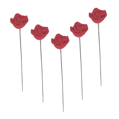 TOBBOMEY 5 Stück Teiliges Mini Rosenblüten Puppenhaus Künstliche Blume aus Harz und Draht Leichte Tischdekoration Miniatur Landschaftsaccessoire Geeignet für Spieltisch und Mikro-Garten TOBBOMEY 5 Stück Teiliges Mini Rosenblüten Puppenhaus Künstliche Blume aus Harz und Draht Leichte Tischdekoration Miniatur Landschaftsaccessoire Geeignet für Spieltisch und Mikro-Garten von TOBBOMEY