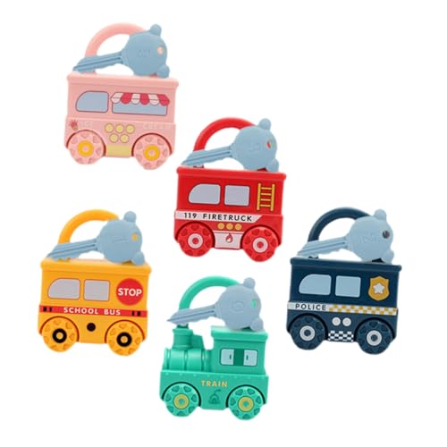 TOBBOMEY 5St puppenwagen kinderspielzeug Auto Spielzeugauto Spielzeugschlüssel für Kleinkinder 1-3 sensorisches für Kleinkinder 1-3 Kleinkinder Plastik von TOBBOMEY