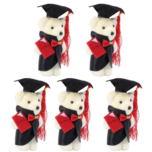 TOBBOMEY 5pcs Foam Graduation Bear Mehrzweck- Graduation Bear (mit Kappe) von TOBBOMEY