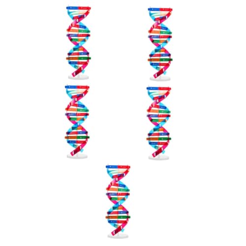 TOBBOMEY 5st DNA-Modell Kinderpuzzle Kinder Rätsel Bauen Sie EIN Doppelhelix-Modell Zusammen DNA-wissenschaftskit Gene-lernspielzeug Bausatz Erziehungswissenschaftliche Baukästen Die Bambus von TOBBOMEY